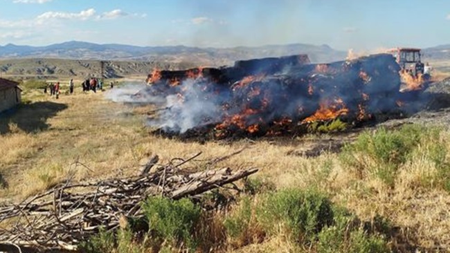 Ä°ÄžDELÄ° KÃ–YÃœ'NDE KORKUTAN YANGIN!