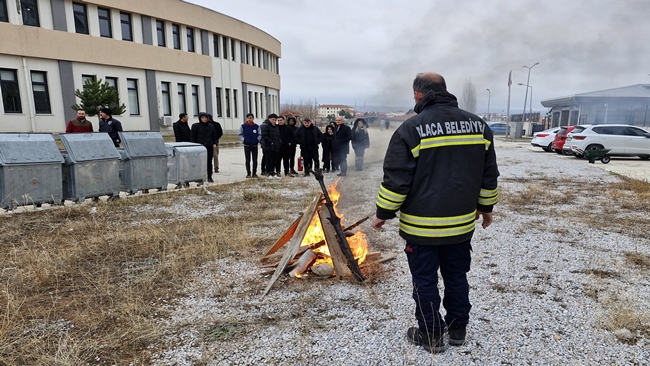 KYK'DA YANGIN TATBÄ°KATI!