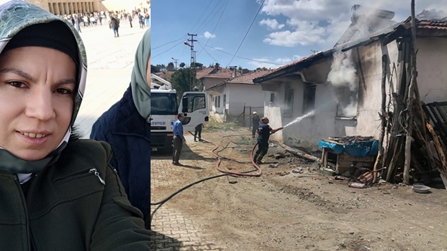 EVLERÄ° YANAN KADIN  ORTADAN KAYBOLDU