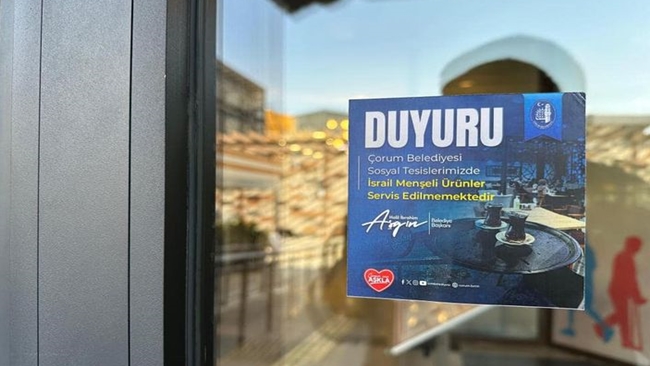 SOSYAL TESÄ°SLERDE Ä°SRAÄ°L  ÃœRÃœNLERÄ°NE BOYKOT BAÅžLADI