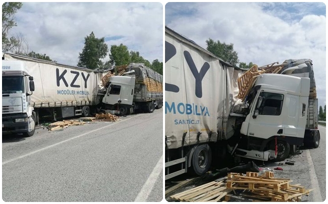 TIR, TIRâ€™A ARKADAN Ã‡ARPTI