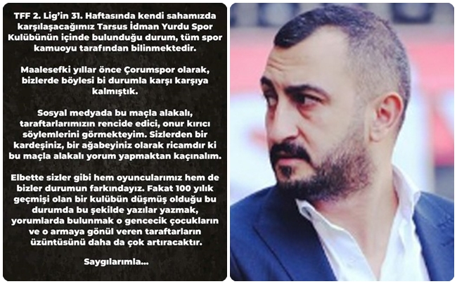 BAÅžKANDAN TARAFTARA Ã‡AÄžRI!