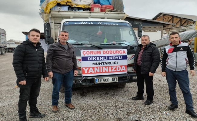 DÄ°KENLÄ° KÃ–YÃœâ€™NDEN DEPREM  BÃ–LGESÄ°NE ODUN DESTEÄžÄ°!