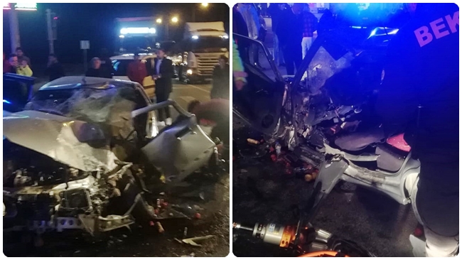 OTOMOBÄ°L Ä°LE OTOBÃœS Ã‡ARPIÅžTI: 5 YARALI