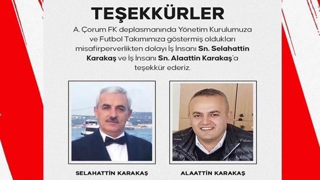 BOLUSPORâ€™DAN KARAKAÅžâ€™A TEÅžEKKÃœR!