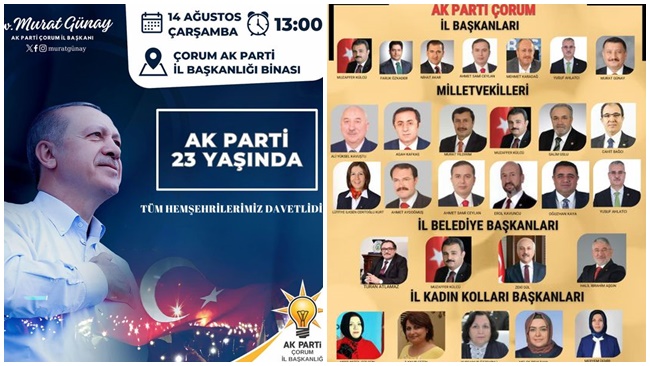 AK PARTÄ° 23 YAÅžINDA!