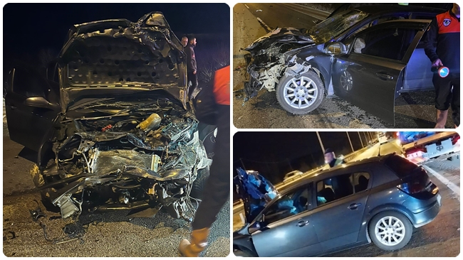 OTOMOBÄ°L TIRA Ã‡ARPTI: 1â€™Ä° AÄžIR 2 YARALI