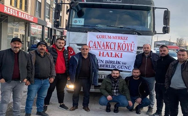 KÃ–Y DERNEÄžÄ° Ä°LE MUHTARLIK EL ELE  VERDÄ°, 2 TIR YARDIM YOLA Ã‡IKARILDI
